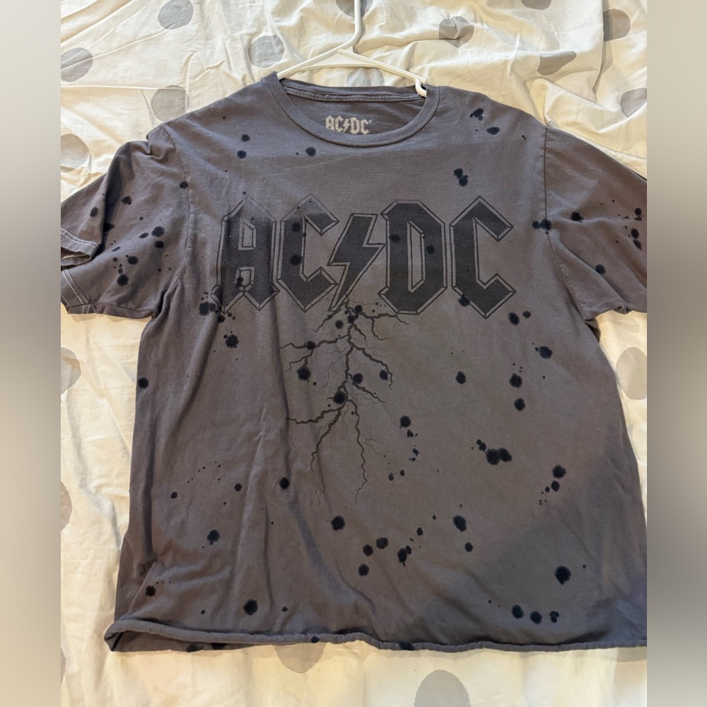 AC/DC Black and Gray Graphic Tee